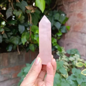 Obelisco Cuarzo Rosa cristal Natural