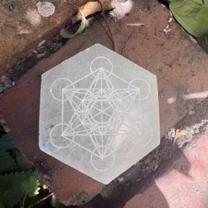Selenita natural placa metatron