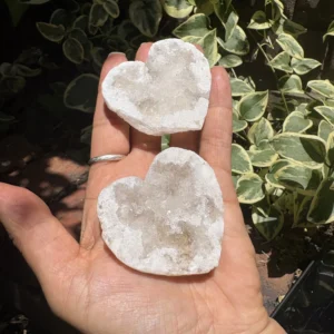 Drusa Cuarzo cristal de roca corazón